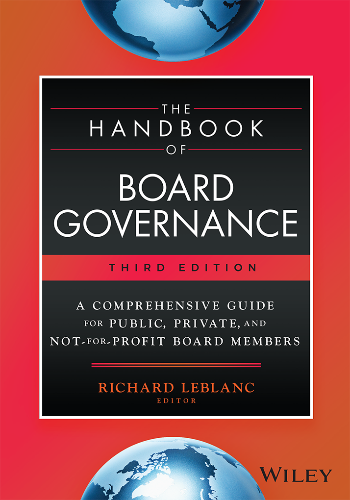 The Handbook of Board Governance Cover